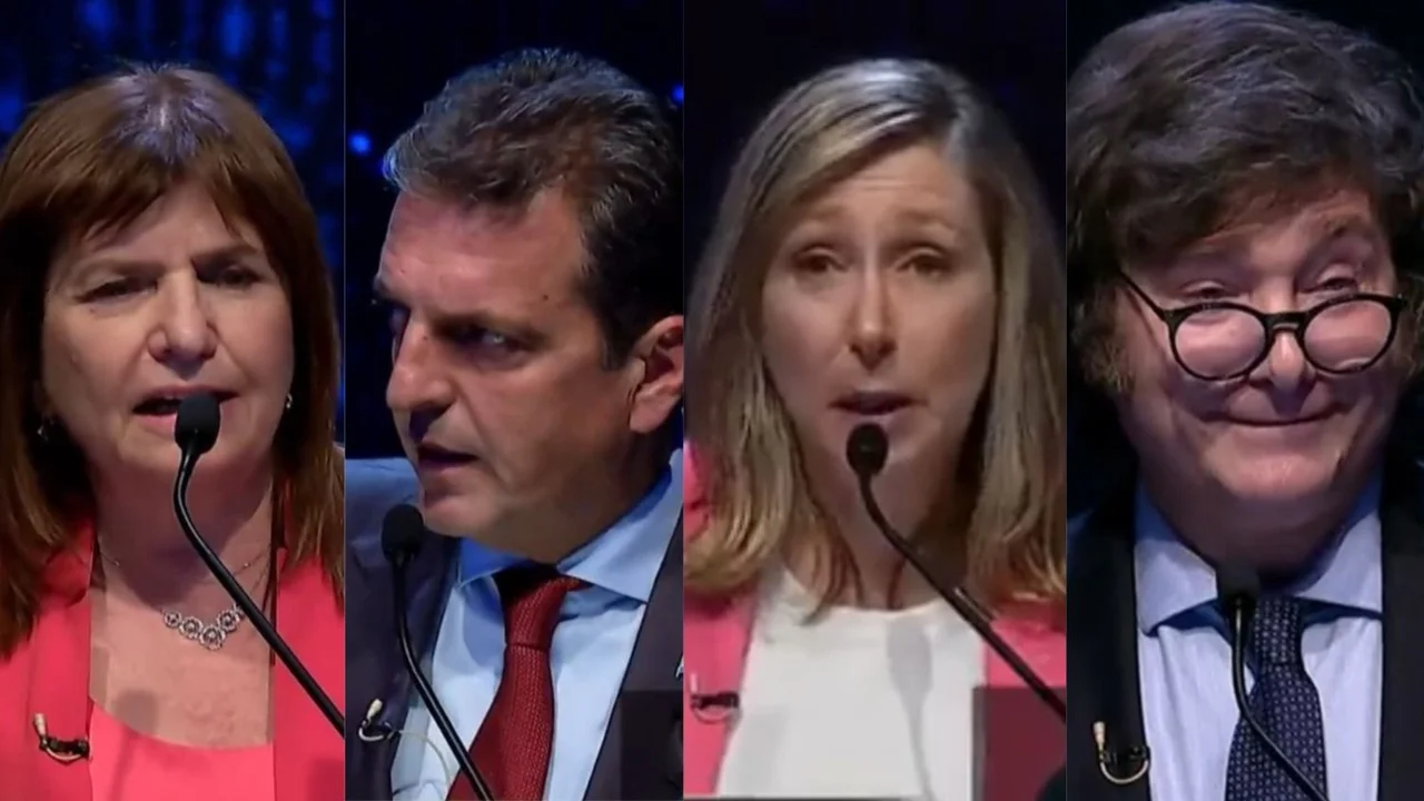 El blooper de Bullrich en el debate presidencial y las chicanas entre los candidatos.
