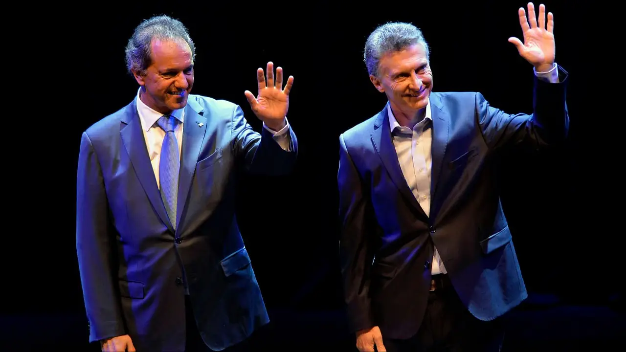 Mauricio Macri. Daniel Scioli.