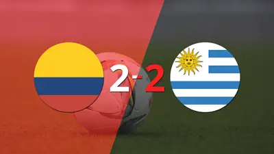 En un emocionante partido, Colombia y Uruguay empataron 2-2 En un emocionante partido, Colombia y Uruguay empataron 2-2