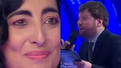Guido Kaczka con Xoana, la participante que tardó más de 60 intentos en contestar una pregunta Guido Kaczka con Xoana, la participante que tardó más de 60 intentos en contestar una pregunta