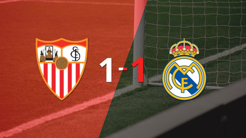 Sevilla y Real Madrid se repartieron los puntos en un 1 a 1