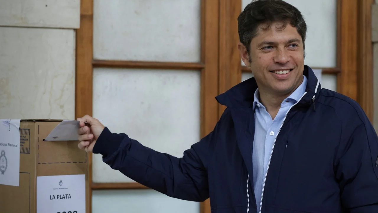 Axel Kicillof votó en las elecciones 2023.