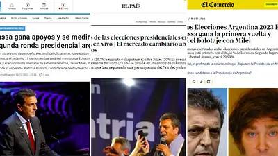 Elecciones 2023: la reacción de los medios del mundo ante el triunfo de Sergio Massa sobre Javier Milei Elecciones 2023: la reacción de los medios del mundo ante el triunfo de Sergio Massa sobre Javier Milei