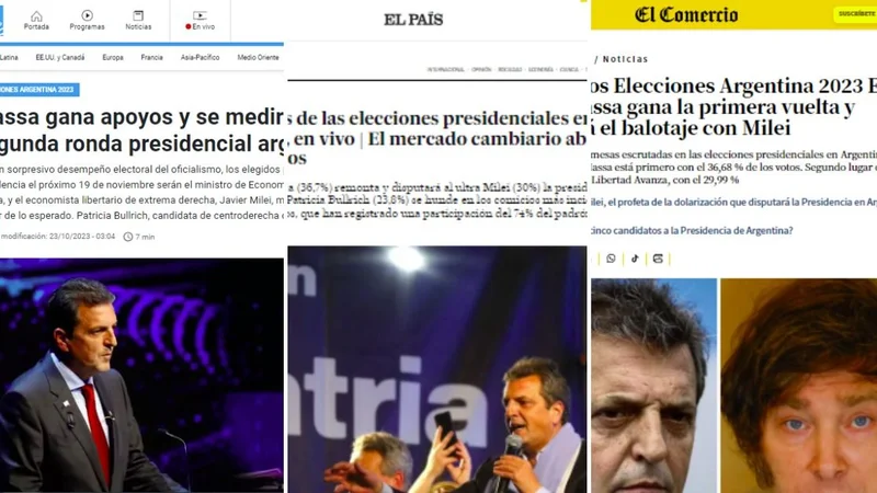 Elecciones 2023: la reacción de los medios del mundo ante el triunfo de Sergio Massa sobre Javier Milei