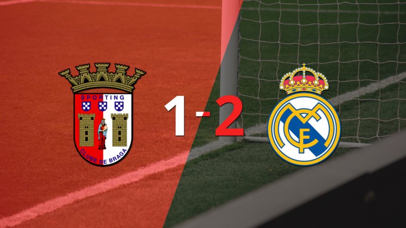 Real Madrid ganó por 2-1 en su visita a SC Braga