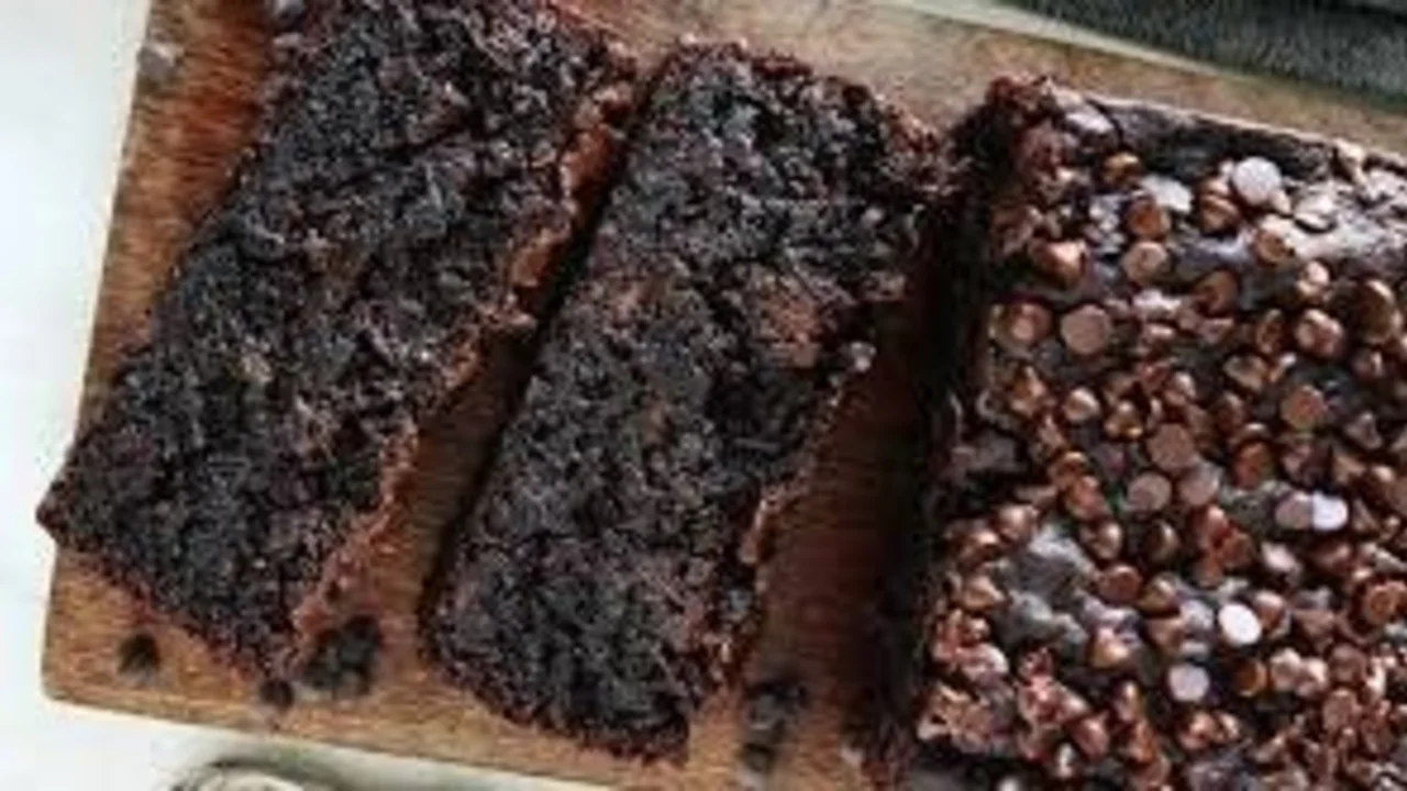 Budín de banana y chocolate amargo sin gluten