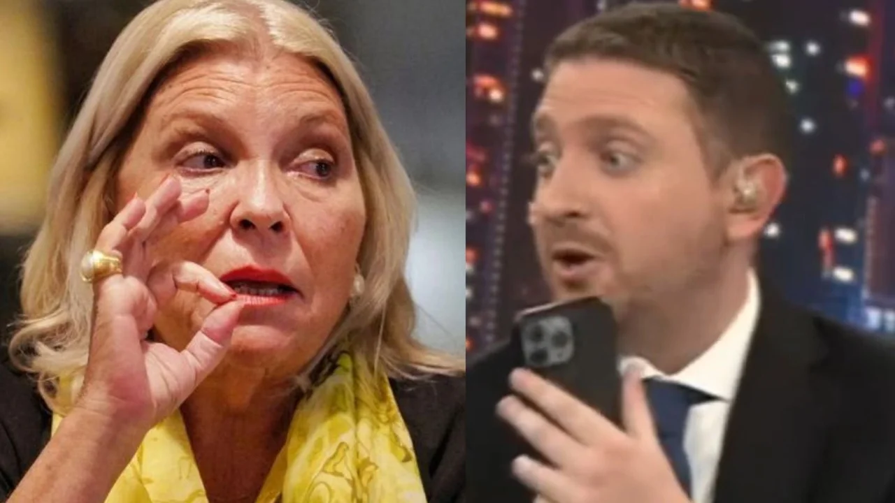 Amenazas e insultos: el llamado de Lilita Carrió a Jonatan Viale en vivo.