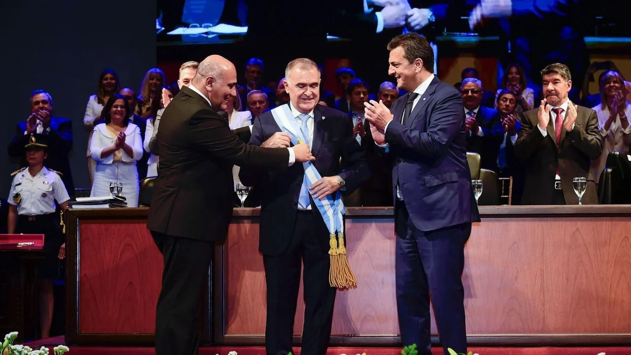 Juan Manzur, Osvaldo Jaldo y Sergio Massa