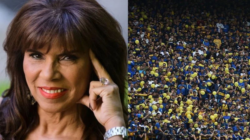 Anamá Ferreira  y la hinchada de Boca Juniors