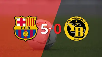 Goleada de Barcelona a Young Boys con doblete de Robert Lewandowski incluído Goleada de Barcelona a Young Boys con doblete de Robert Lewandowski incluído
