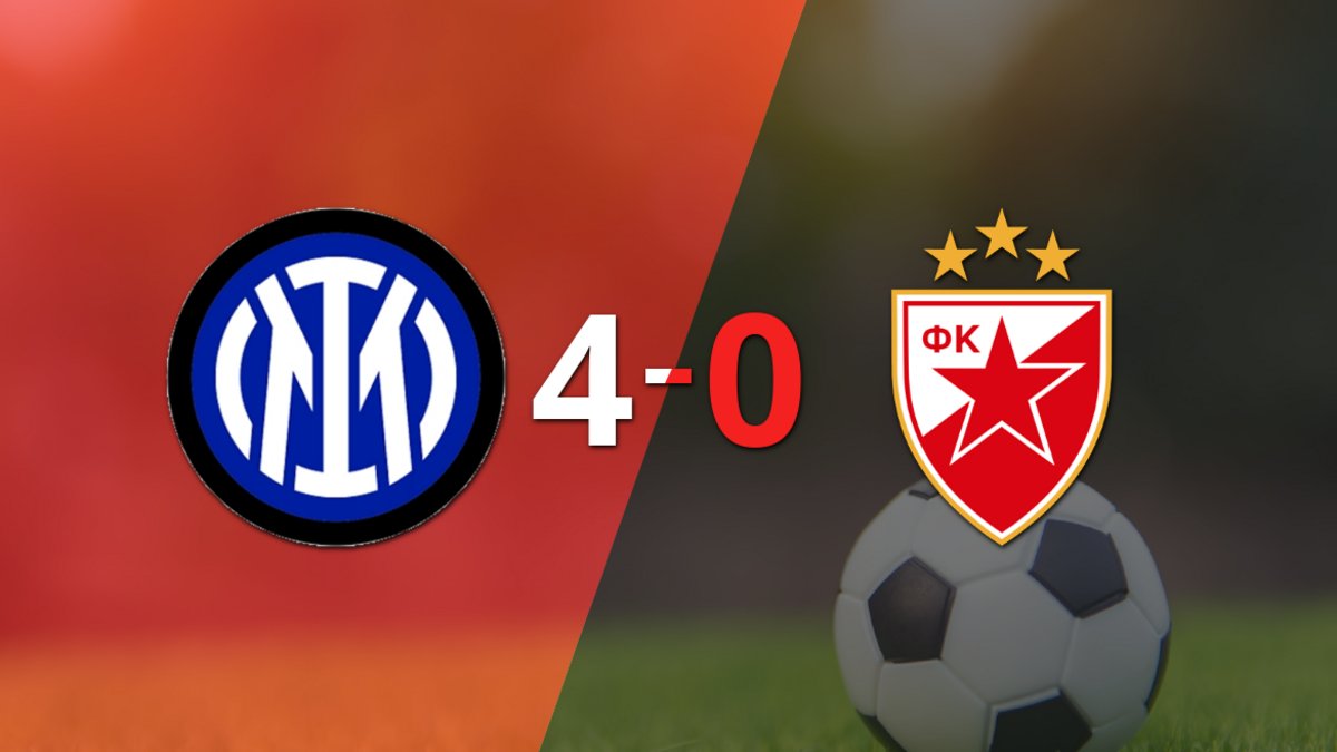 Goleada de Inter 4 a 0 sobre Estrella Roja | El Destape