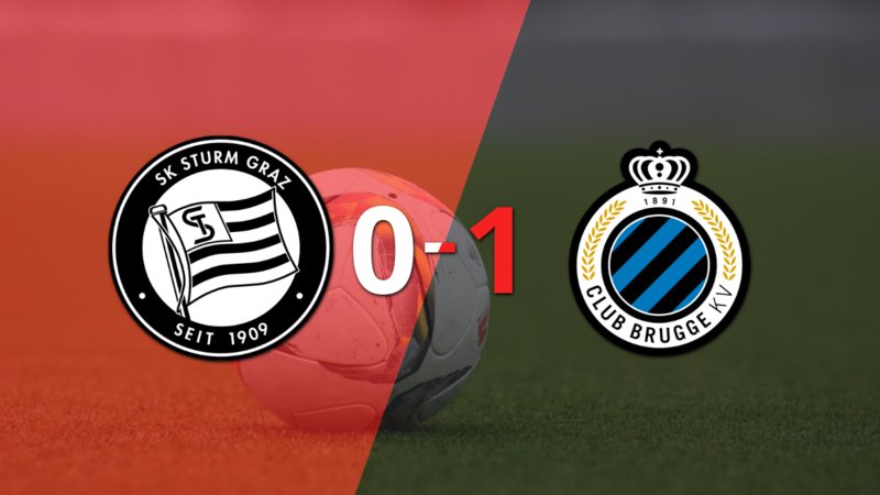 Club Brugge se quedó con la victoria 1-0 ante Sturm Graz en el estadio Stadion Graz-Liebenau