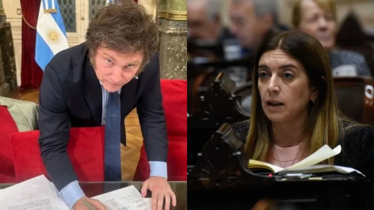 Javier Milei y Danya Tavela
