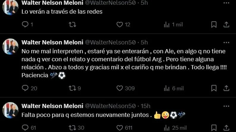 Walter Nelson, TyC Sports, Alejandro Fabbri