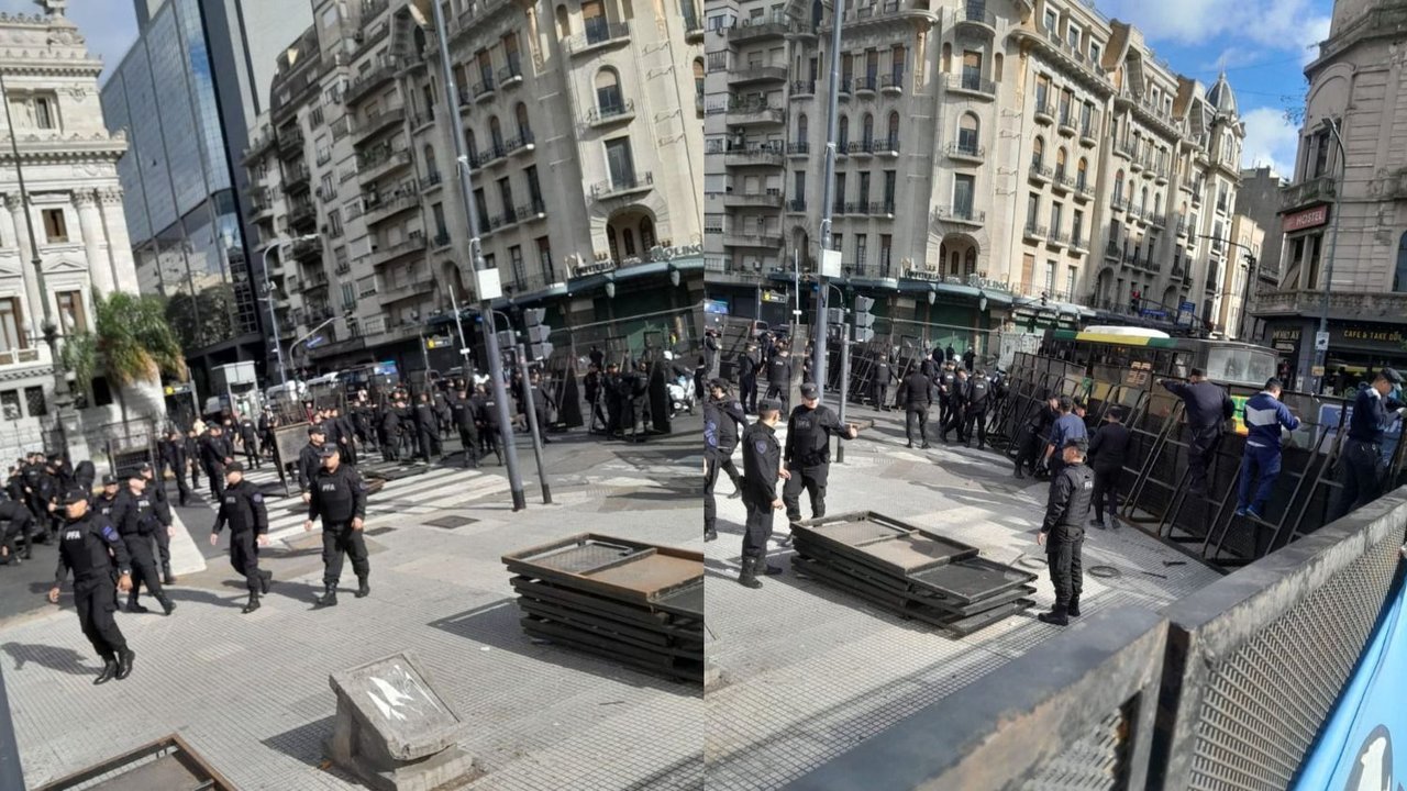 Vallan y rodean de policías el Congreso antes de la votación por el veto a Universidades