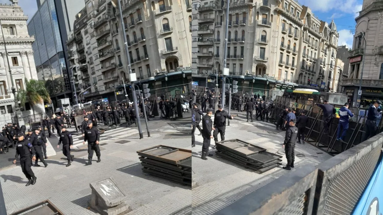 Vallan y rodean de policías el Congreso antes de la votación por el veto a Universidades