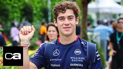 Franco Colapinto con la remera de Williams Racing. Franco Colapinto con la remera de Williams Racing.