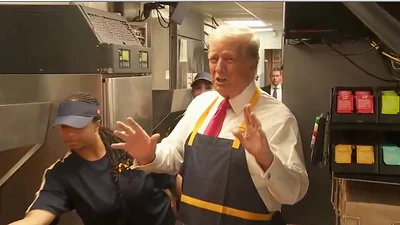 Donald Trump McDonald's Kamala Harris Donald Trump McDonald's Kamala Harris