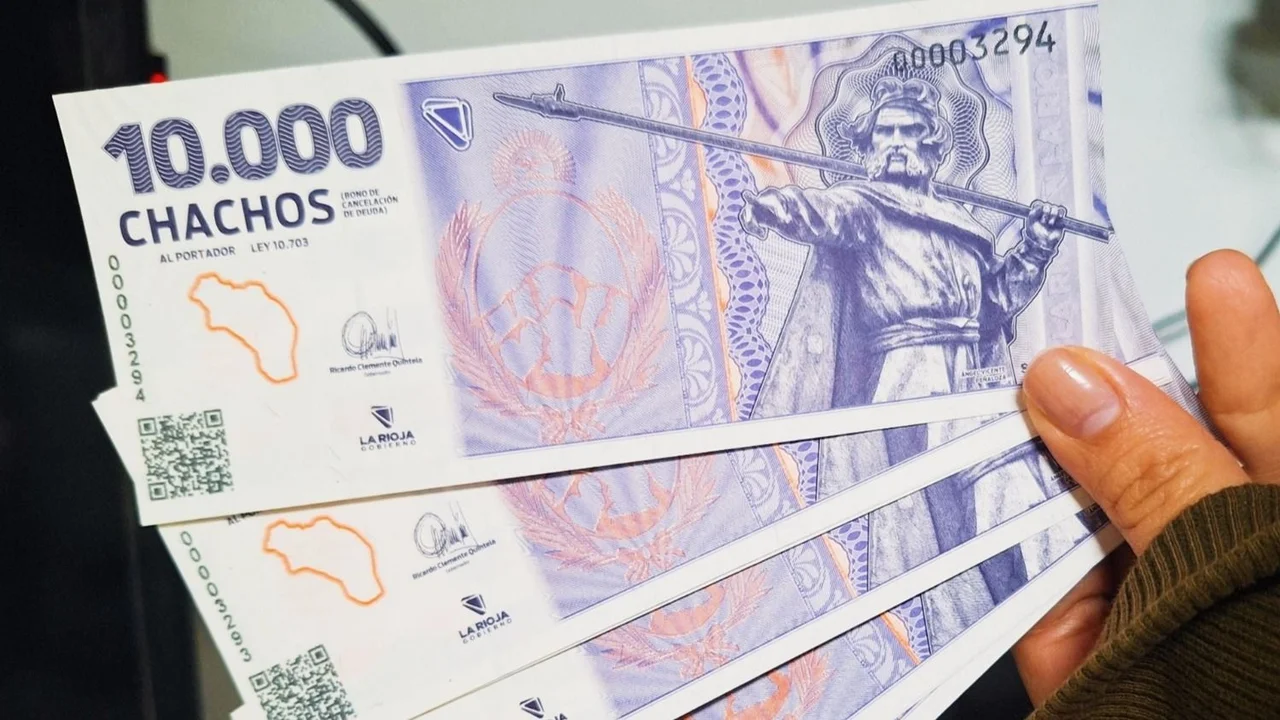 Imagen de los Chachos, la cuasimoneda que circula en La Rioja