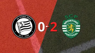 Sturm Graz sucumbe ante Sporting Lisboa y pierde por 2 a 0 Sturm Graz sucumbe ante Sporting Lisboa y pierde por 2 a 0