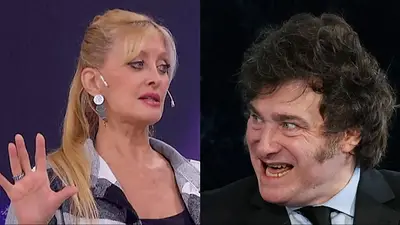 Yuyito González. Javier Milei. Yuyito González. Javier Milei.
