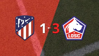 Lille le dio vuelta el partido a Atlético de Madrid con un 3-1 Lille le dio vuelta el partido a Atlético de Madrid con un 3-1