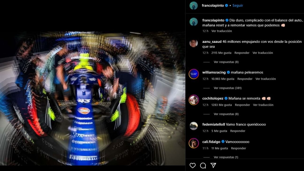 Franco Colapinto, GP de México, automovilismo, Fórmula 1, F1, Williams