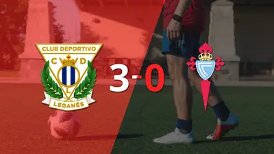 Leganés golea 3-0 a Celta Leganés golea 3-0 a Celta