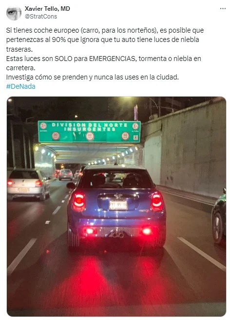 luces, auto, niebla