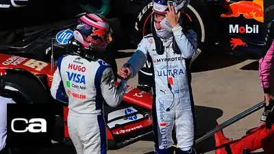 Lawson y Colapinto se saludaron tras el GP de México. Lawson y Colapinto se saludaron tras el GP de México.