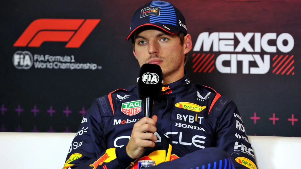 Max Verstappen en la conferencia de prensa del GP de México.