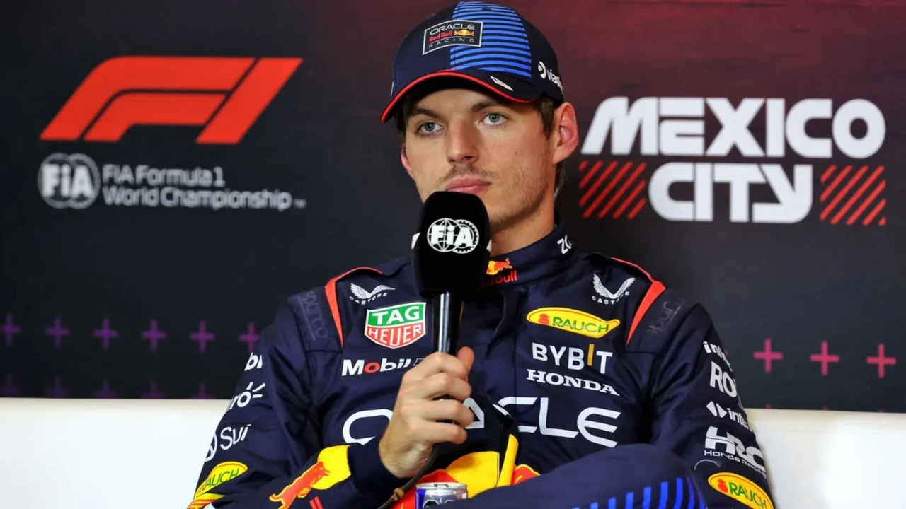 Max Verstappen en la conferencia de prensa del GP de México.