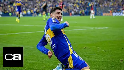 Miguel Merentiel celebrando un gol para Boca. Miguel Merentiel celebrando un gol para Boca.