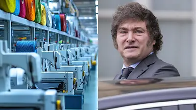Fábrica textil y Javier Milei Fábrica textil y Javier Milei