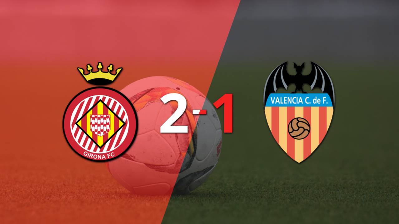 Girona consiguió una victoria por 2 a 1 ante Valencia