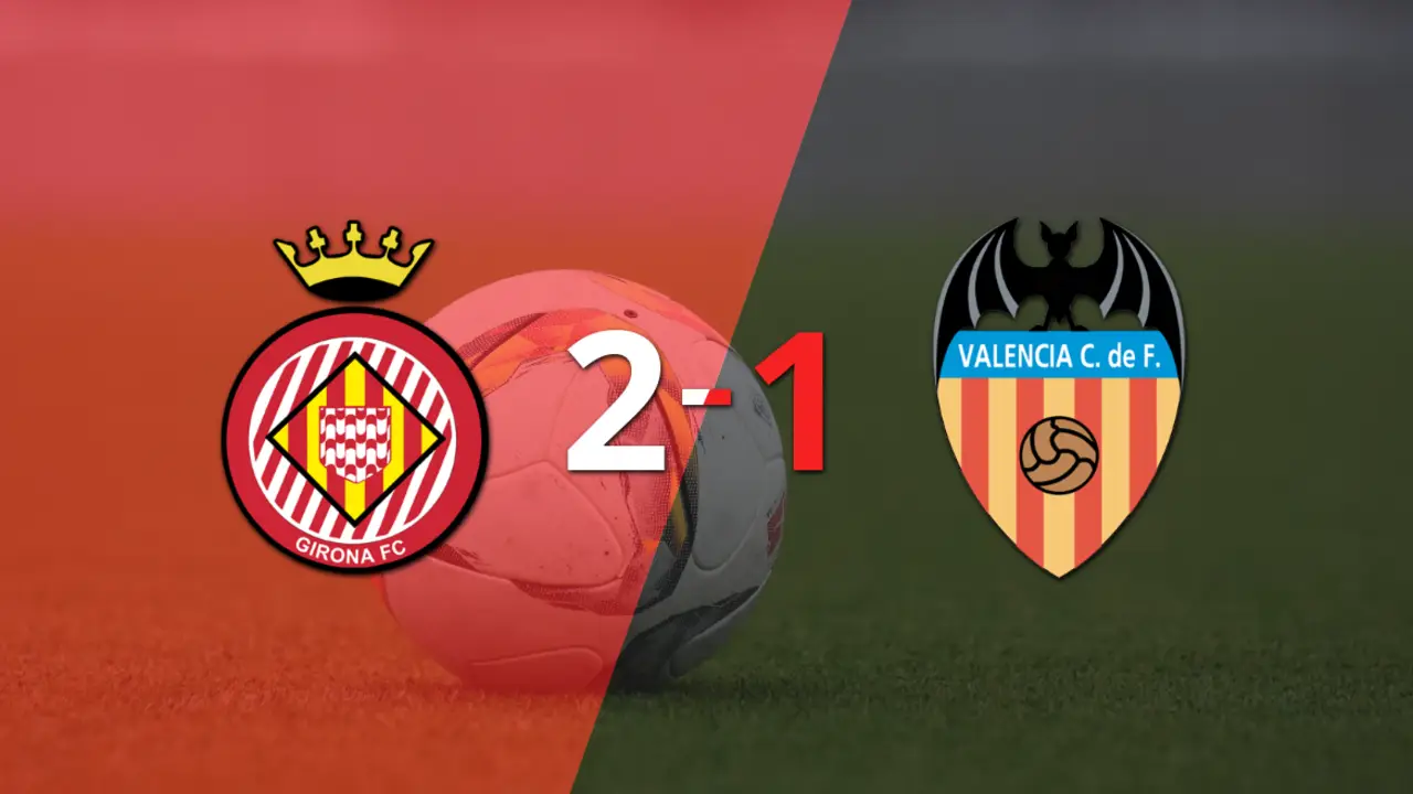 Girona consiguió una victoria por 2 a 1 ante Valencia