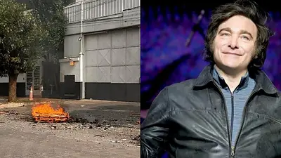 Reclamo y Javier Milei Reclamo y Javier Milei