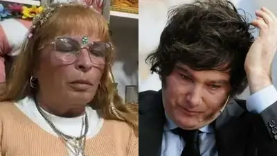 A la izquierda, Vénus Psíquica; a la derecha, Javier Milei. A la izquierda, Vénus Psíquica; a la derecha, Javier Milei.