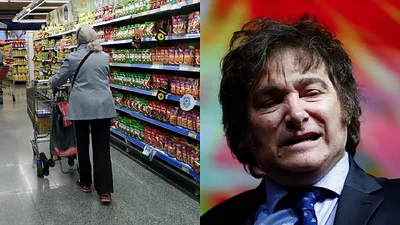 Supermercado y Javier Milei Supermercado y Javier Milei