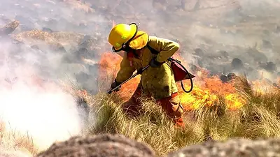 Córdoba: bomberos contuvieron el incendio en Quebrada del Condorito, pero persiste el riesgo extremo Córdoba: bomberos contuvieron el incendio en Quebrada del Condorito, pero persiste el riesgo extremo