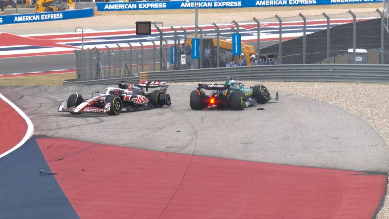 El accidente de Lance Stroll y Esteban Ocon en Austin.