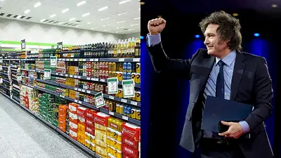 Supermercado y Javier Milei Supermercado y Javier Milei