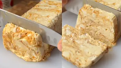 Postre helado de merengues y dulce de leche. Postre helado de merengues y dulce de leche.