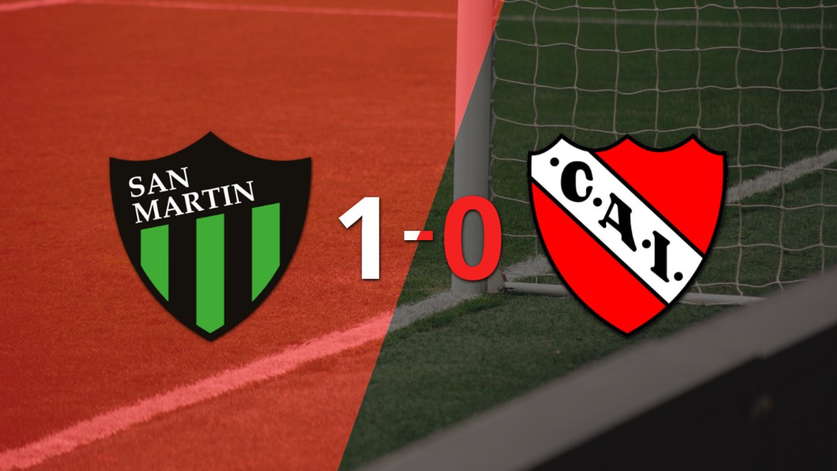 Con un solo gol, San Martín (SJ) derrotó a Independiente en el estadio ...