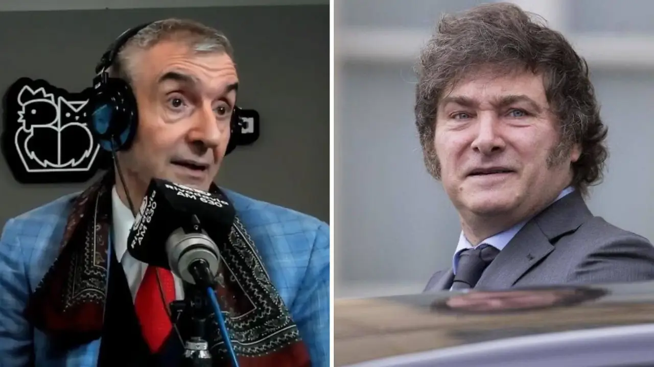Nelson Castro y Javier Milei