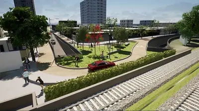 Render del tunel Render del tunel