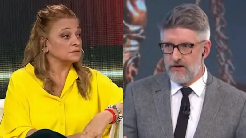 A la izquierda, Marcela Feudale; a la derecha, Luis Novaresio.