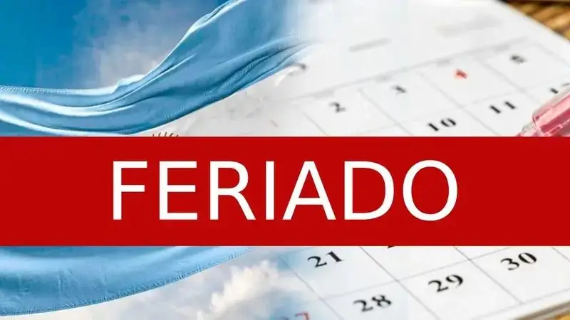 Calendario de feriados. 
