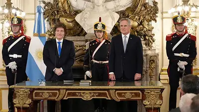 Milei le tomó juramento a Pablo Quirno como Canciller Milei le tomó juramento a Pablo Quirno como Canciller