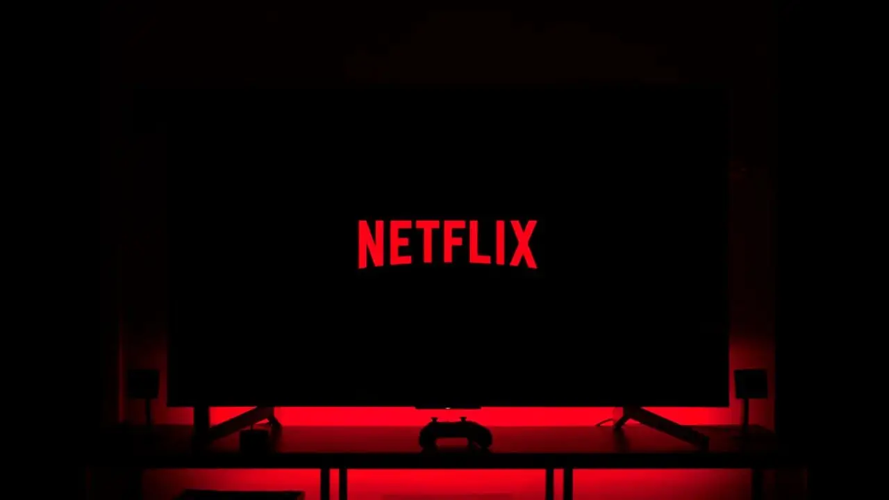Televisor con logo de Netflix